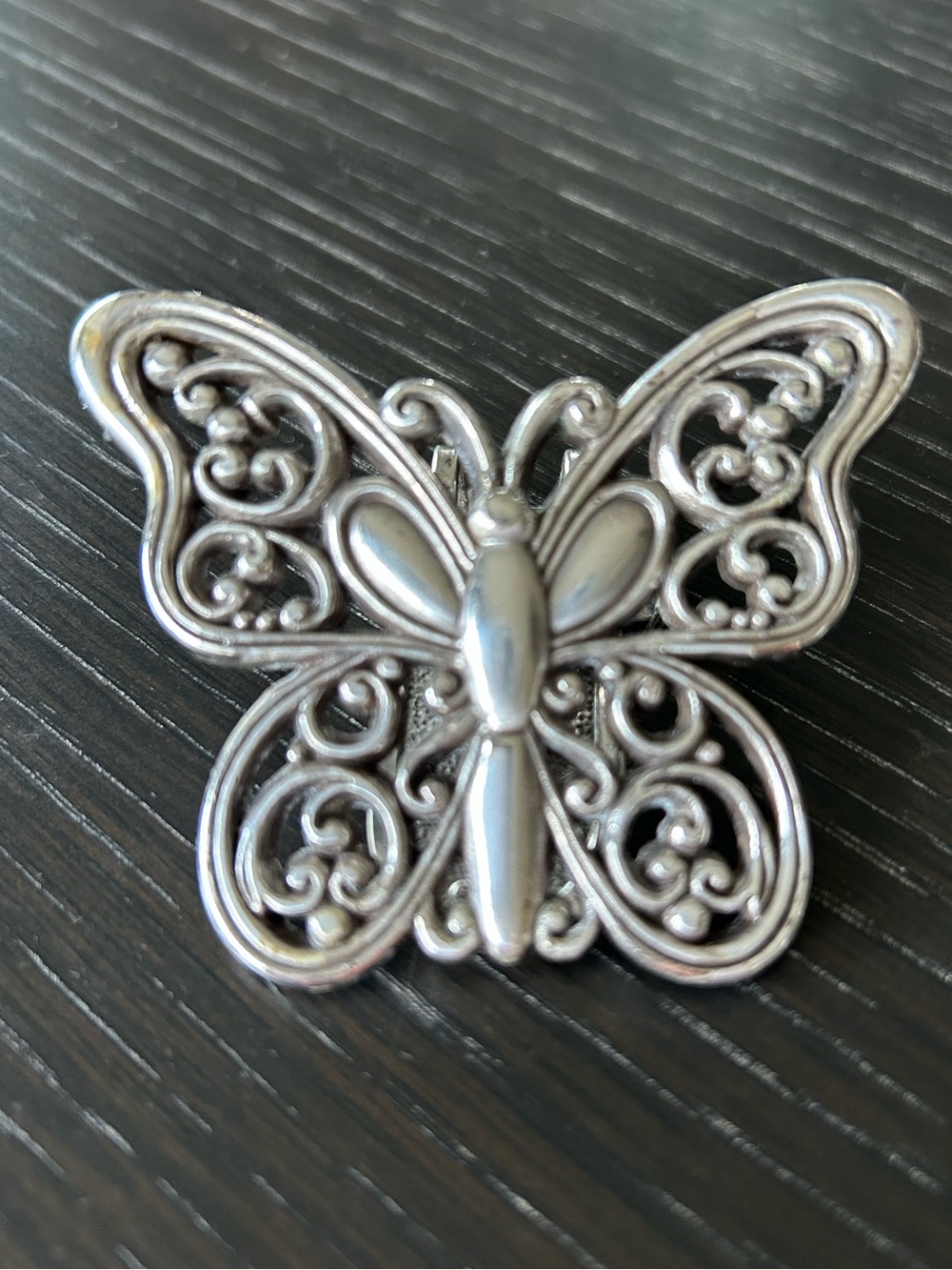 Vintage Brighton Butterfly Filigree Memo Pad Desk Clip Accessory